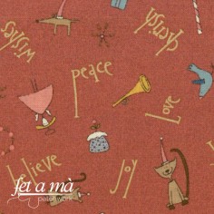 Tela navidad motivos navideños