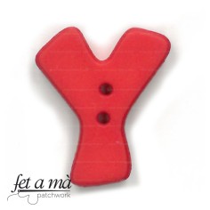 Botón letra - Y rojo