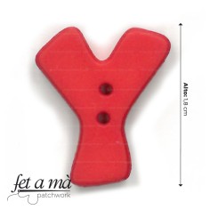 Botón letra - Y rojo 2
