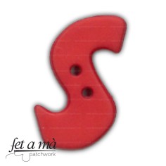 Botón letra - S rojo