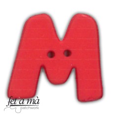 Botón letra - M rojo