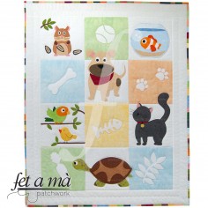 Kit Colcha Infantil: Mascotas pequeña