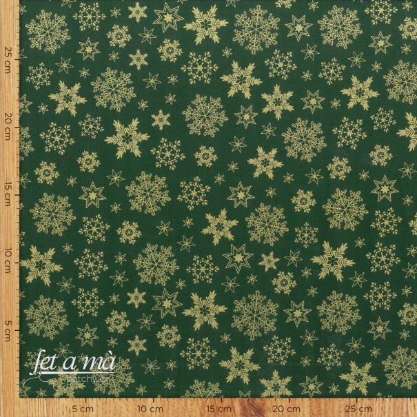 Kit De Quilting / Patchwork Tissu Vintage - Motif Pingouins Et Flocons De Neige Bleu - Pre-owned
