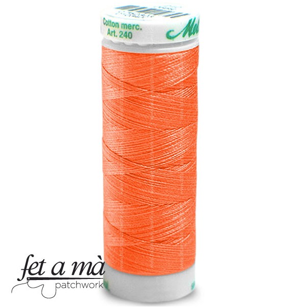 Hilo Mettler Silk-Finish cotton 60 bobina 200 m Naranja