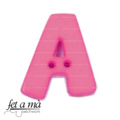 Botón letra A fucsia