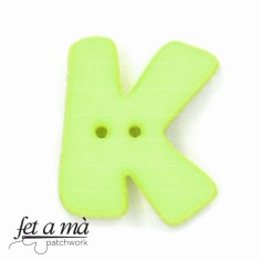Botón letra K verde