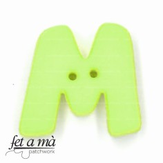 Botón letra M verde