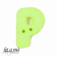 Botón letra P verde