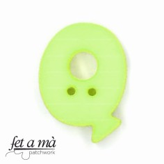 Botón letra Q verde