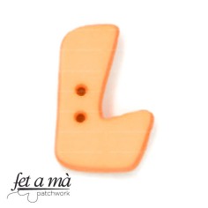 Botón letra L naranja
