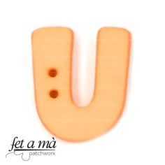 Botón letra U naranja