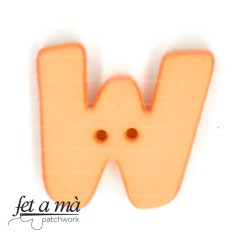 Botón letra W naranja