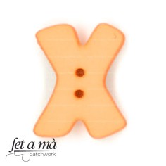 Botón letra X naranja