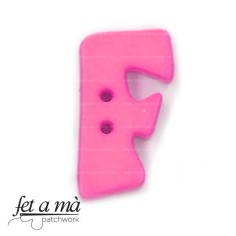 Botón letra F fucsia