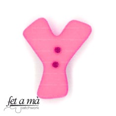 Botón letra Y fucsia