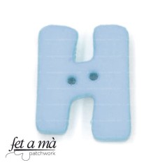 Botón letra H azul