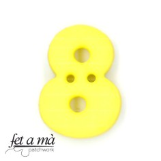 Botón número 8 amarillo