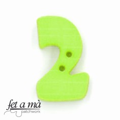 Botón número 2 verde