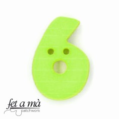 Botón número 6 verde