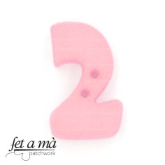 Botón número 2 rosa