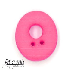 Botón número 0 fucsia