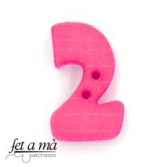 Botón número 2 fucsia