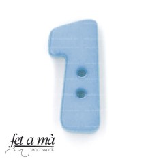 Botón número 1 azul