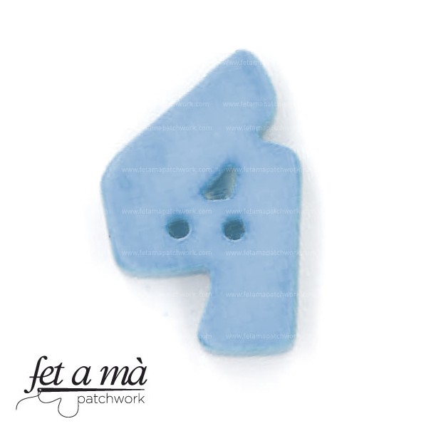 Botón número 4 azul