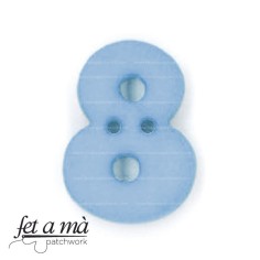 Botón número 8 azul