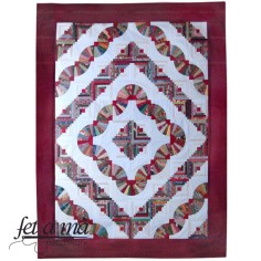 Patrón Colcha Log Cabin Dresden