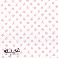 Tela Petite Basics estrellas rosa